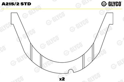GLYCO A215/2 STD Distanzscheibe, Kurbelwelle für ARO,DACIA,MAHINDRA,MITSUBISHI,N