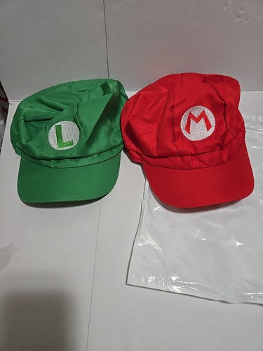 Mario und Luigi Super Mario Bros Hut Halloween Kostüm Hüte Nintendo Erwachsene - Bild 2 von 11
