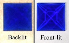 25mm 1" German Square Faceted Jewel - COBALT BLUE