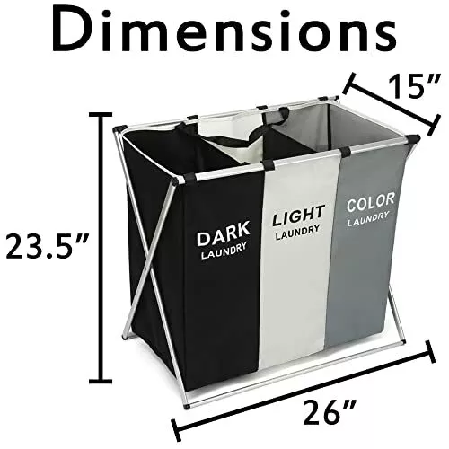 White and shop dark laundry basket