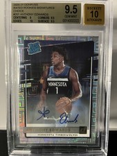 2020-21 Panini Donruss Rated Rookie Signature Choice Anthony Edwards BGS 9.5/10