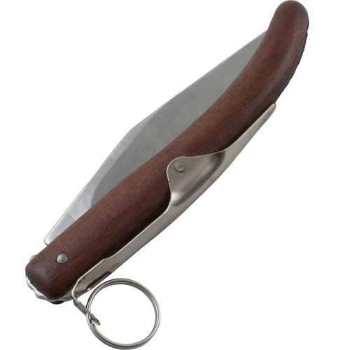 Okapi Keyring Lock Brown Folder Pocket Knife 5.5" Closed KO9070 - Picture 6 of 6
