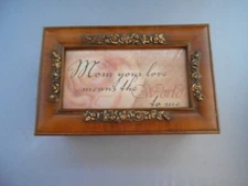 Mothers Day Music Box Plays Wind Beneath My Wings Cottage Garden Love Sankyo