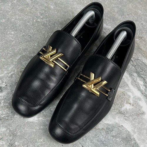 Mocassini piatti Louis Vuitton custodia superiore pelle nera 6 US o 36 EUR - Foto 10 di 21