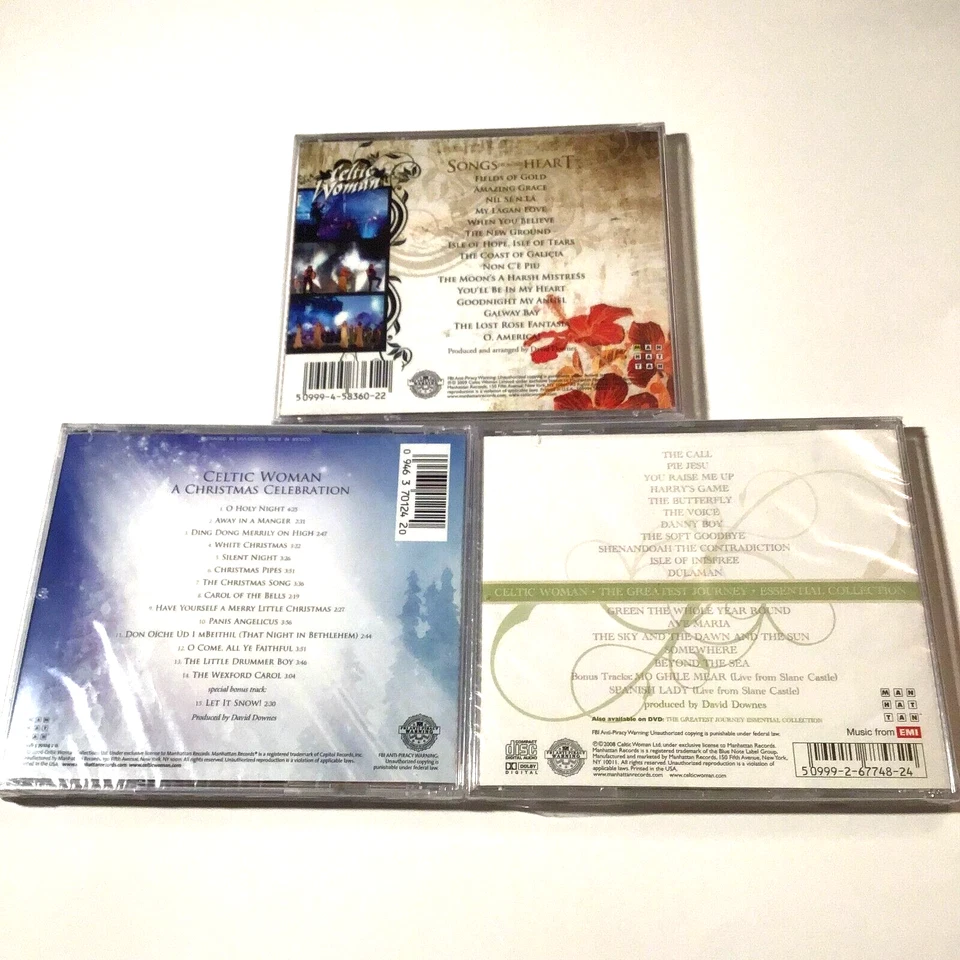 Celtic Woman 3 CD Lot: Songs From The Heart, A Christmas Celebration, The Great Foto 2 de 3