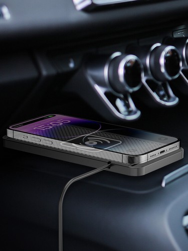Car Cordless Fast Charger Pad Phone Charging Mat Non-Slip for iPhone Samsung - Afbeelding 23 van 25