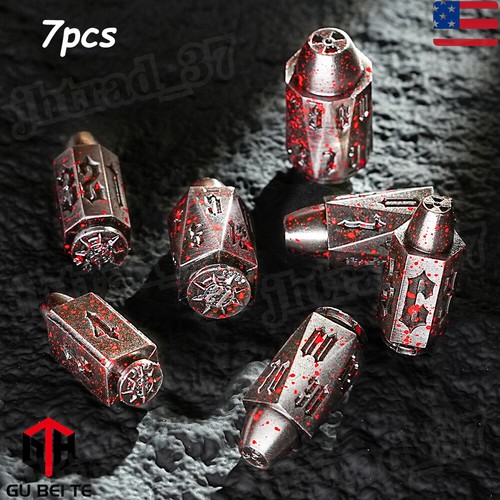7-teiliges Metallkugelwürfel-Set für Dungeons und Drachen DND RPG MTG Spiele