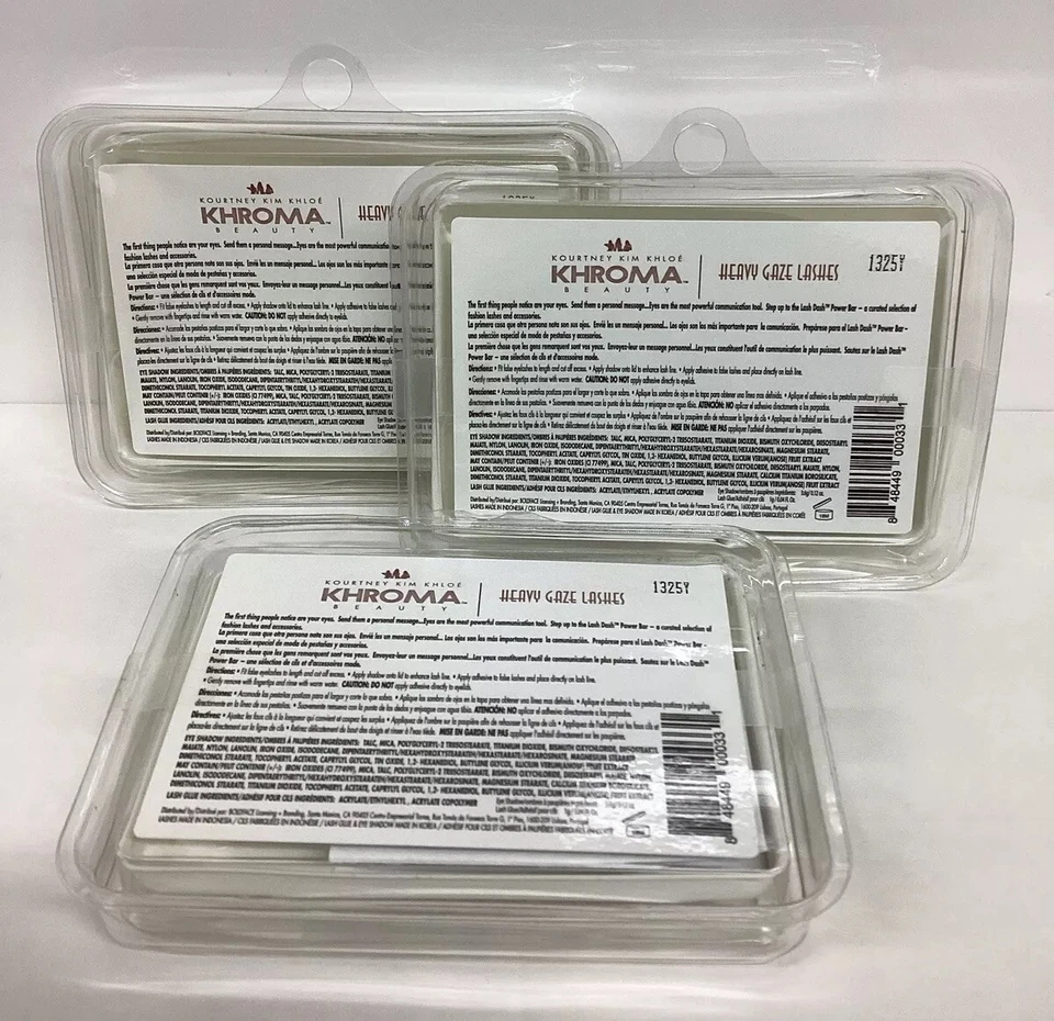 Par de pestañas KHROMA Kim’s Heavy Gaze FLIRT como en la foto, ¡¡LOTE DE 3!! NUEVO Foto 2 de 4