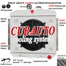 4 Row Radiator Shroud Fan Relay Kits For Chevy Bel Air Del Ray L6 1955-1957 1956