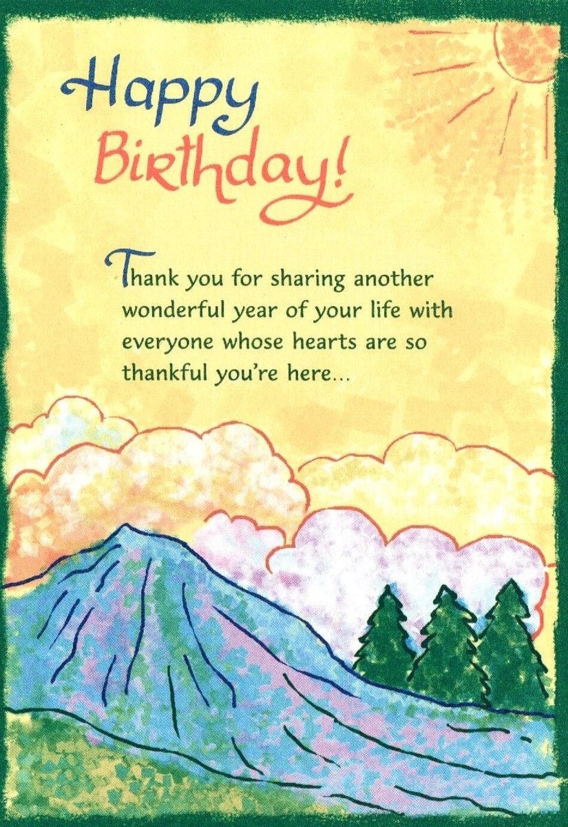 BLUE MOUNTAIN ARTS "HAPPY BIRTHDAY! THANK YOU FOR..." BIRTHDAY CARD | eBay BLUE MOUNTAIN ARTS "HAPPY BIRTHDAY! THANK YOU FOR..." BIRTHDAY CARD | eBay