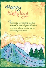 BLUE MOUNTAIN ARTS "HAPPY BIRTHDAY! THANK YOU FOR..." BIRTHDAY CARD