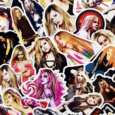 50 Pcs Avril Lavigne Rock N Roll Singer Sticker for Bottle Laptop Mug ...