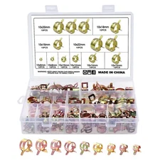 100 Pcs Fuel Line Hose Spring Clamp Silicone Vacuum Hose Pipe Clamp Fastener