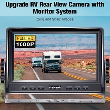 Dual RV Backup Camera System Upgraded: No Lag Easy Installation Plug and Play...