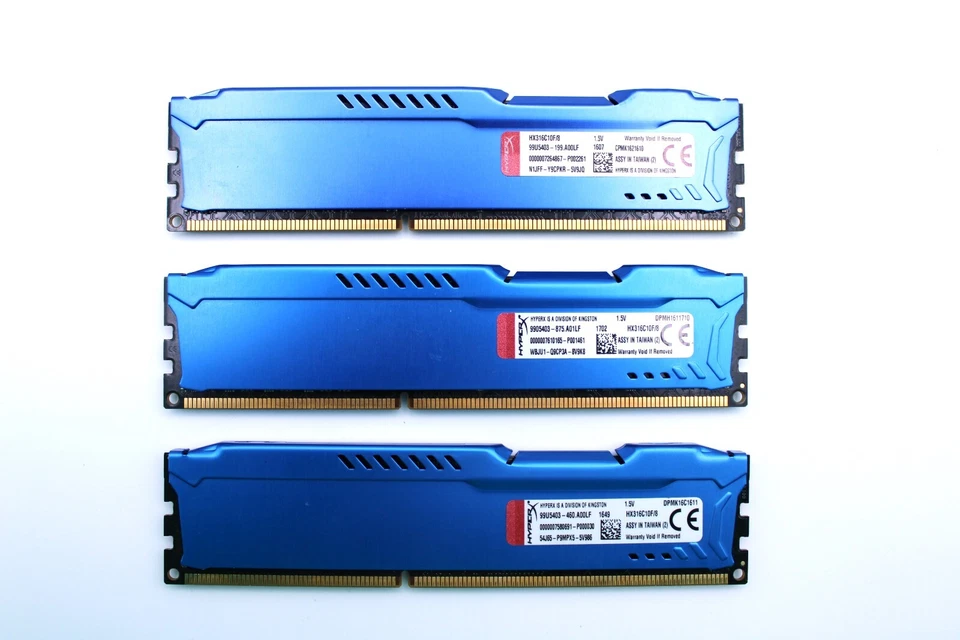 HyperX FURY _ 24 GB RAM Kit (8GB x 3) _ DDR3-1600 _ 1.5v _ HX316C10F/8 - Image 2 of 3