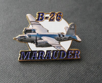 MARAUDER B-26 BOMBER ATTACK AIRCRAFT LAPEL PIN BADGE 1.5 INCHES