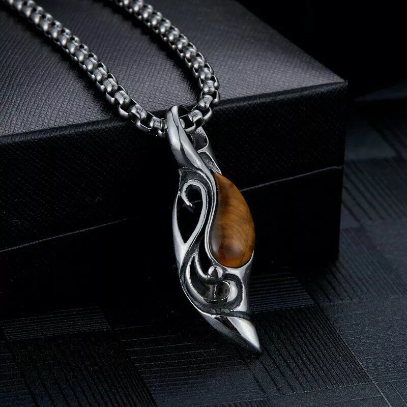 Mens tiger eye clearance pendant