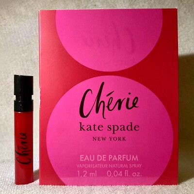 Kate Spade New York Cherie Eau de Parfum Sample Spray .04oz, 1.2ml New in Card