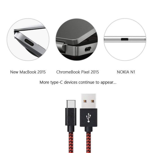Strong Braided Fast Charge USB C Type C Data Phone Charger Cable Lead 1M 2M 3M - Picture 3 of 12