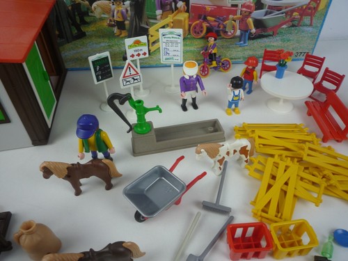 VINTAGE PLAYMOBIL 3775 PONY RANCH MIT FIGUREN & PFERDEN KOMPLETT MIT BOX - Bild 8 von 21