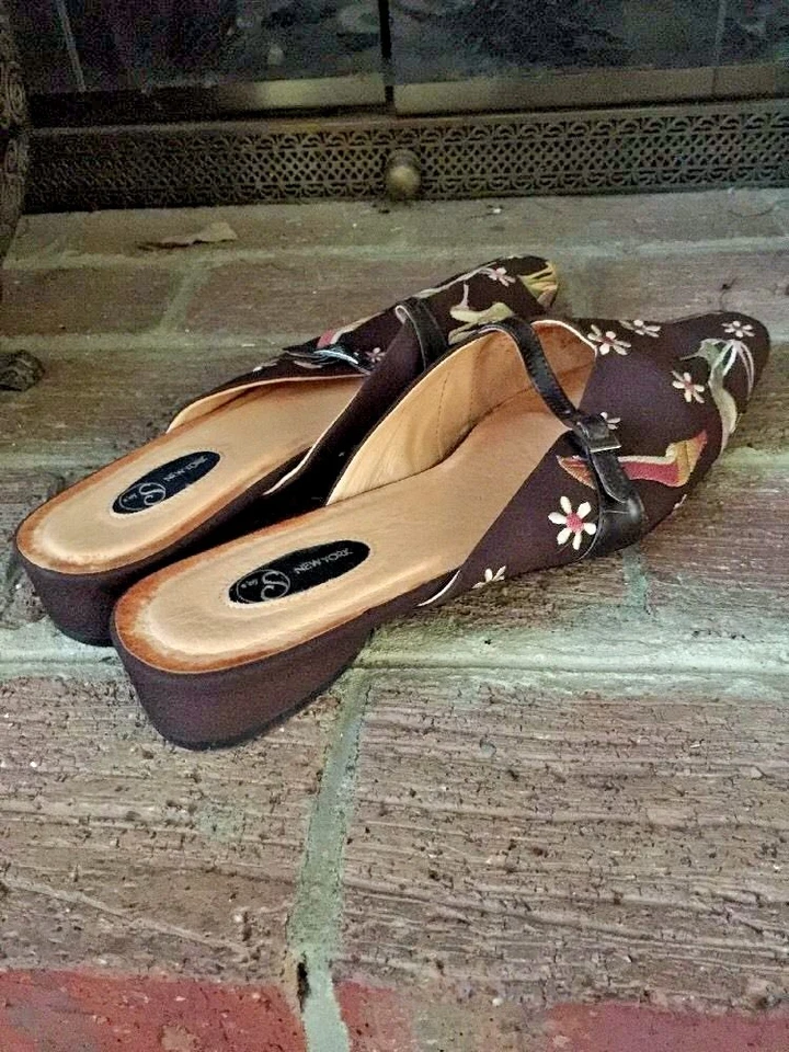 ZAPATOS DE DISEÑADOR DE CUERO S BY S NEW YORK únicos Jessica Simpson de tacón alto talla 10 Foto 4 de 4