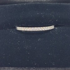 Blue Nile Petite Pave Diamond Ring in Platinum 0.14ctw size 6.75 US $1800