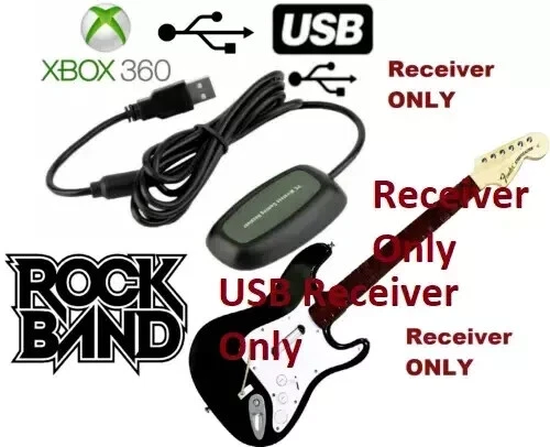 Clone Hero Guitar Hero Rock Band Xbox 360 Wireless USB Receiver PC Adapter Only - Image 2 of 4