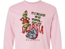Georgia Bulldogs - The Grinch - Dawgs - Unisex - Ultra Soft - Long Sleeve TShirt