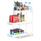 SPACEKEEPER Storage Trolley 3-Tier Rolling Utility Cart Storage Shelf on Wheels