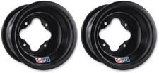 PAR DE LLANTAS TRASERAS DWT negras A5 ATV 9" 9x8 3+5 4/115 YFZ450 Raptor 700 Banshee
