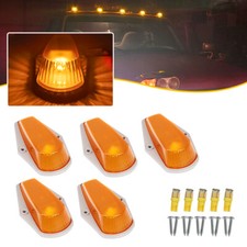 5x Amber Led Cab Marker Roof Running Light Kit For 1980-1997 Ford F150 F250 F350