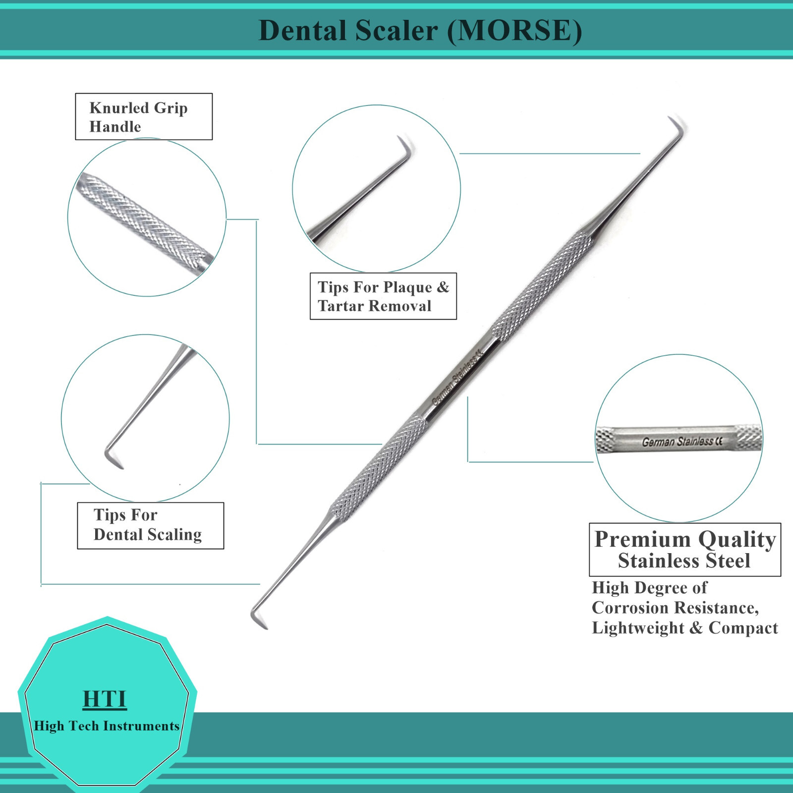 Sickle Scaler Dental Hand Tools Instruments Stainless Steel Double