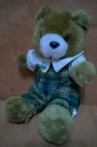 Teddy Stoff Aufhänger Auto Bolte Gruppe Hamburg Höhe 20 cm Sitzposition 15 cm - Bild 4 von 4
