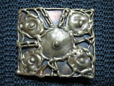 ABSTRACT BRUTALIST BRASS HIPPIE BELT BUCKLE VINTAGE RARE HAND MADE OOAK USA