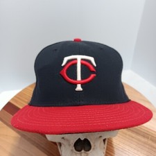 New Era Cap 59FIFTY Minnesota Twins TC NAVY Home On field Hat Fitted 5950 7 3/8