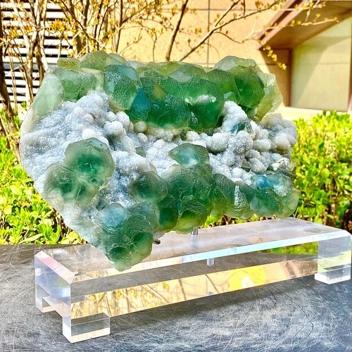 14.37LB natural porcelain blue cubic fluorite mineral specimen/Xianghualing - 第 2/18 張圖片