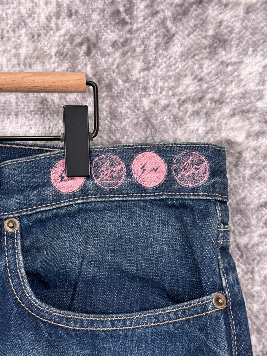 New Cactus Jack x Fragment Jeans 38 x 32 Mens Selvedge Denim New Cactus Jack x Fragment Jeans 38 x 32 Mens Selvedge Denim