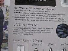 NWT Cuddl Duds Women's Warm Layer TOP ACTIVE TECH PERF  CHOSE CLR SIZES