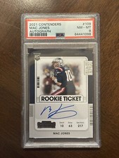 2021 Contenders Mac Jones Rookie Ticket Auto PSA 8
