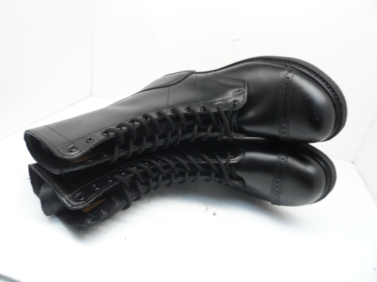 CORCORAN 975 Military Cap Toe Combat Jump Black Leather Boots USA 13D Corcoran Men main image 4