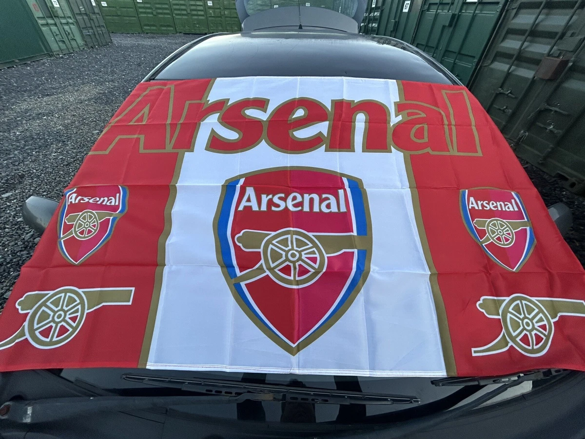Drapeau De Fanion Arsenal FC – 5ft X 3ft – Grand Drapeau De Match – Support Mât Inclus