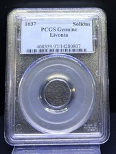 1637 Sweden - Livonia Solidus - Swedish - PCGS GENUINE a