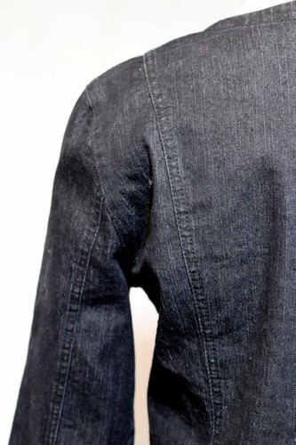 Womans Black Denim Jacket by Ruby Road Fitted Embellished Size 8 - Picture 8 of 12