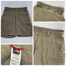 The North Face Apex Hiking Cargo Shorts Sz 32 Men Tan Poly Elastane YGI R4-90