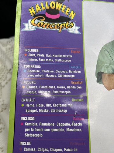 Disfraz de médico adulto exfoliantes con camisa, pantalones, espejo, máscara y estetoscopio - Imagen 2 de 4