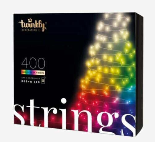 Twinkly Xmas Lights Starter Pack 400L 5MM stringa di luce con lente RGBW...