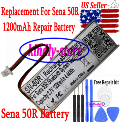 USPS 1200mAh Repair Battery For Sena 50R Bluetooth Mesh Intercom For Sena 50R