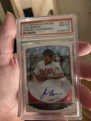 2013 Bowman Chrom Perspektiven Autogramm José Berríos Zwillinge PSA 10 EDELSTEIN Rookie AUTO