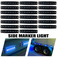 20x 3.8" Blue 6-LED Side Marker Lights Truck Trailer Clearance Light Waterproof