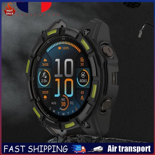 # Coque de protection creuse en TPU pour Garmin Enduro 3 (noir vert)
